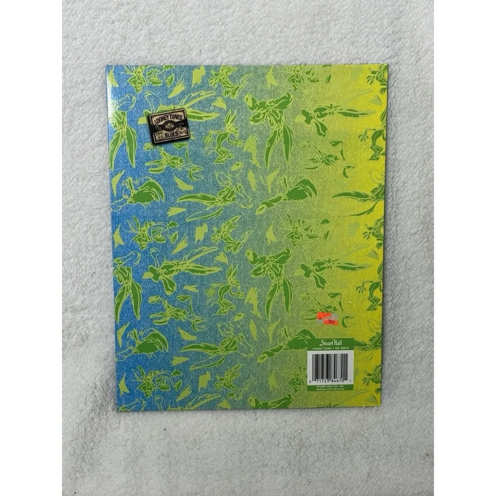 Vintage 90's Looney Tunes School Folder Lot of 2 Stuart Hall Taz Wiley Coyote